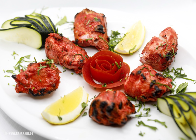 Murgh Tikka vom Raja Rani – im Tandoor gegrillte marinierte Hähnchenstücke